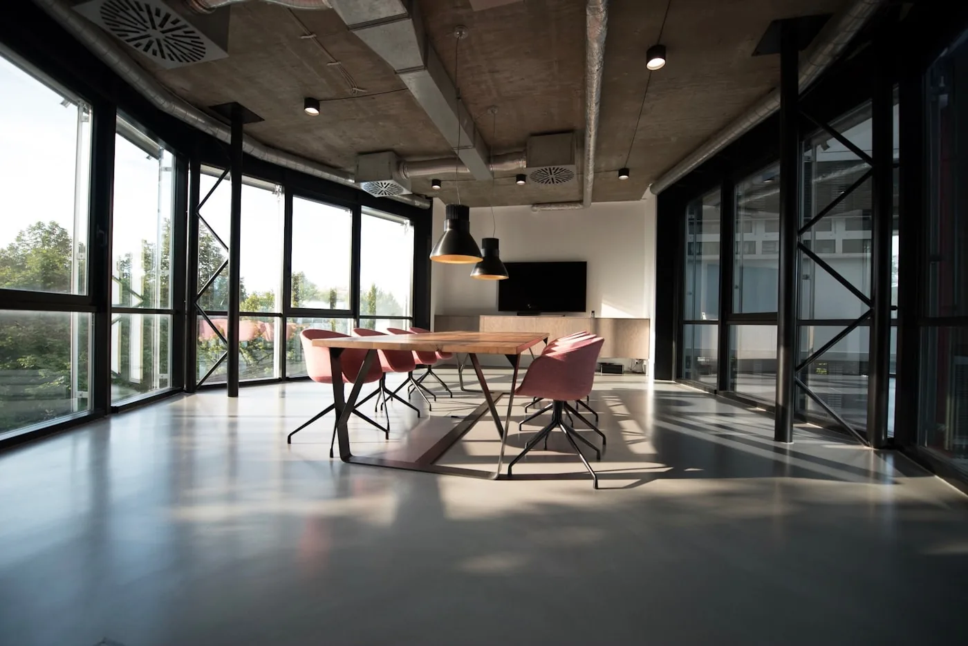 Sala comercial com projeto de climatização